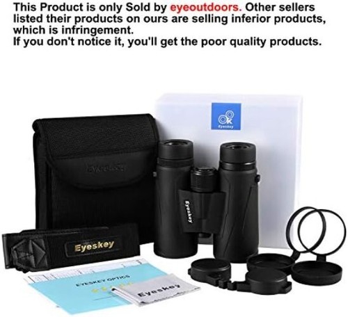Compact & Lightweight 10x42 Waterproof Binoculars for Clear Viewing Outdoors - Picture 9 of 9