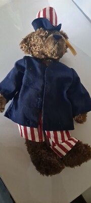 Ty Attic Treasures Uncle Samuel Patriotic Bear Plush 14'' 1993 July 4th