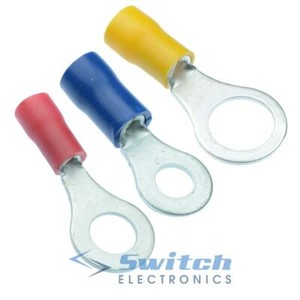 Electrical Splice Crimp Connector Eyelet Terminal Red Insulated Ring Terminals