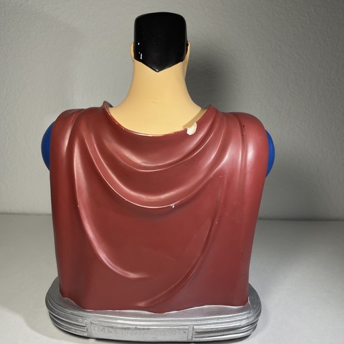1999 DC Comics Superman Bust Man Of Steel Warner Brothers Studio Vintage 11 inch - Picture 4 of 12