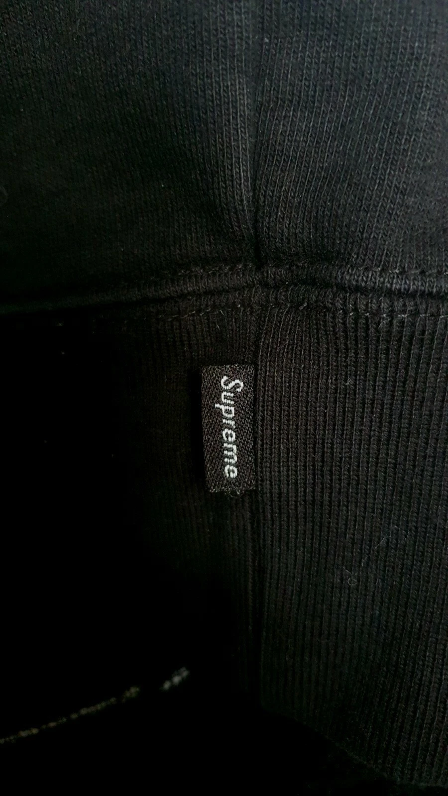 Felpa con cappuccio SS18 Supreme Piping taglia L grande nera