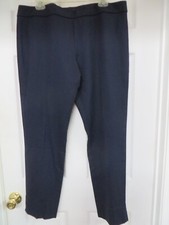 TORY BURCH Wool Stretch Slim  Navy Dress Pants 14
