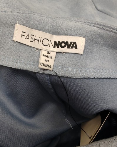 New Sexy Fashion Nova Suede Mini Skirt, Light Blue. Small . New . - Picture 8 of 15