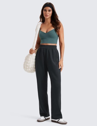 Wide Leg Pants Sweatpants with Convenient Pockets, High Rise, Drawstring Closure - Picture 30 of 69