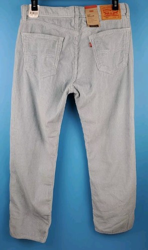 NEW Levis 505 Men's Regular Fit Corduroy Pants Light Blue Size 36 x 30 NWT - Picture 4 of 9