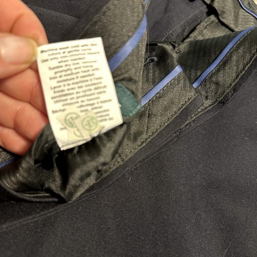 Ralph Lauren Azul Marino Pantalones 34 x 32 Nuevo Con Etiquetas Vestido Pantalones Frente Plano - Imagen 8 de 8