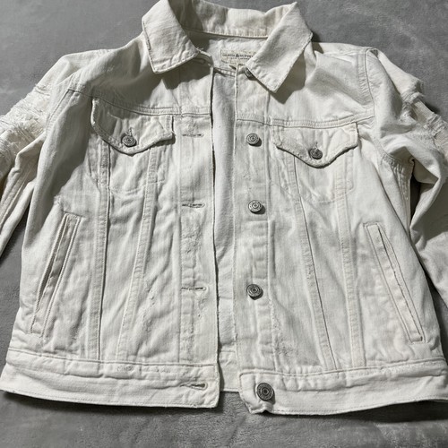 Chaqueta de jean para mujer Ralph Lauren Denim & Supply bolsillos blancos en dificultades S/P - Imagen 10 de 14