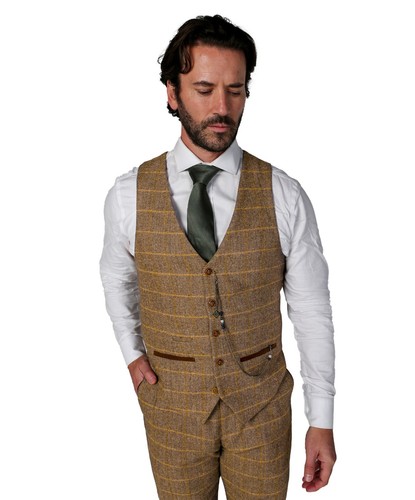 Herren Harris Tweed Retro Fensterscheibe separat erhältlich Anzug für besonderen Anlass - Bild 8 von 25