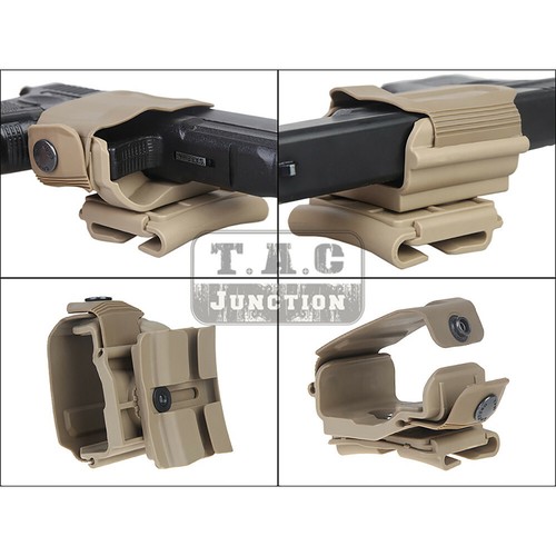 Tactical CP Rotating Right Pistol Clip MOLLE/Belt Holster for GLOCK 17 19 22 23 - Picture 8 of 10