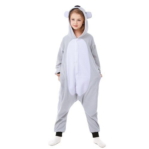 Koala Costumes Kids One-piece Pajamas for Kid Animal Halloween Cosplay Jumpsuit - Picture 13 of 59