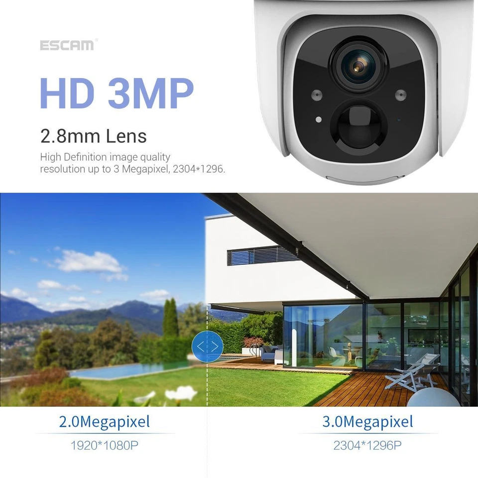 Two-way voice 2.4G Solar Panel WIFI PIR Motion Detection Outdoor IP Camera - Image 2 of 4