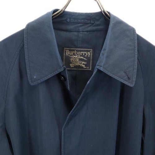 Burberrys 90s Old Stainless collar coat L Navy system Men's - Picture 6 of 10