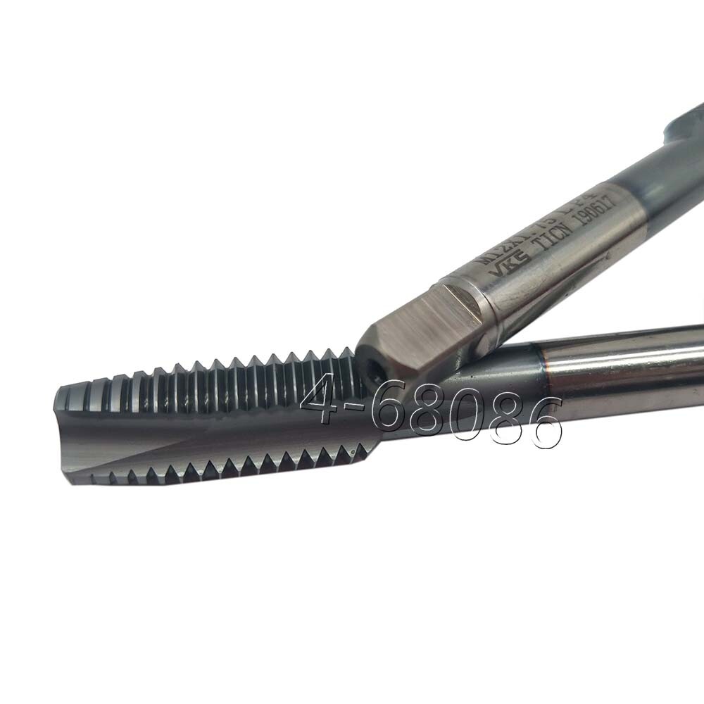 Titaniumplated left hand reverse wire taps M12 x 1.75 Metric HSS Tap