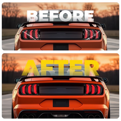 For 2015-2023 Ford Mustang Clear LED Sequential Tube Tail Lights Brake Lamp - Picture 5 of 19