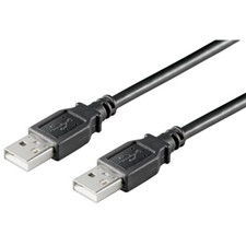 USB2.0-Kabel USB-A-Stecker auf USB-A-Stecker 3m schwarz von goobay®