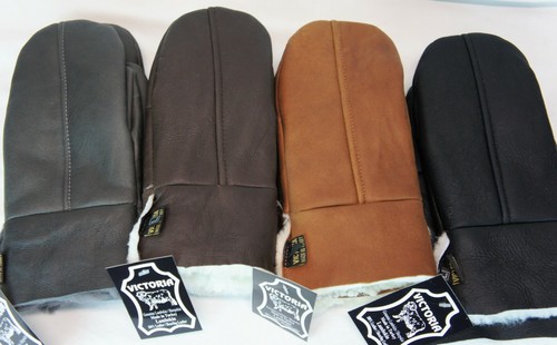 4 COLORES REALES GENUINOS CUERO DE OVEJA UNISEX Piel Invierno S-2XL - Imagen 10 de 19