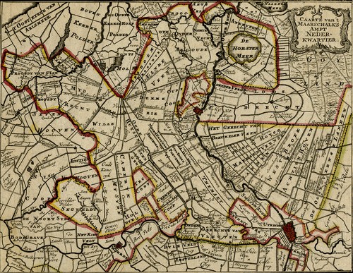Antique Map-TOPOGRAPHY-NEDERKWARTIER-UTRECHT-NETHERLAND-DE LETH-Anonymous-1765 - Picture 3 of 5