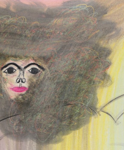 Acuarela Original 1982 Cara Abstracta Firmada - Imagen 10 de 13