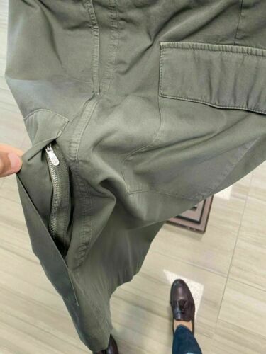 Brunello Cucinelli Bermuda Shorts Cargo Chino Gabardine Shorts Pants Army 60 - Picture 3 of 11