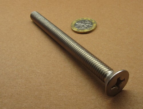 Flat Head Phillips Machine Screw 18-8 Stainless Steel, 3/8"-16 x 4.50" L 5 Pcs - Picture 10 of 20
