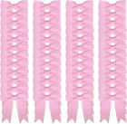 50 Pcs 3 Inches Light Pink Grosgrain Ribbon Twist Tie Bows Pretied Bows Premade