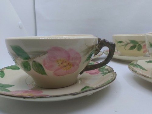 Juego de 4 tazas y platillos franciscanos de rosas del desierto vintage hechos en Estados Unidos LEER - Imagen 11 de 17