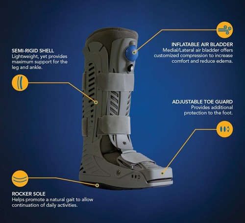 United Ortho USA16103 360 Air Walker Standard Fracture Boot Small Gray - Bild 2 von 7