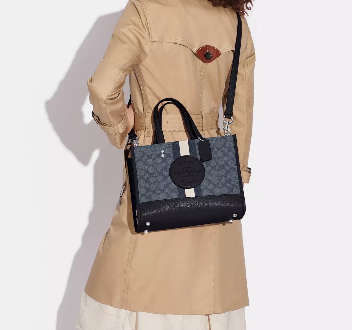 Coach C8448 Dempsey Carryall Tote In Signature Jacquard w Stripe