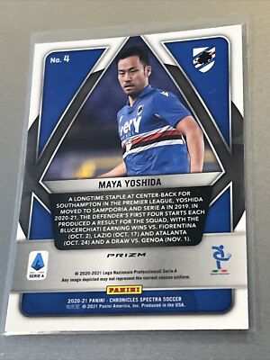 2020 Panini Chronicles Spectra Maya Yoshida Purple Mojo