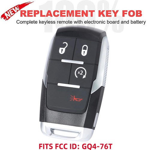 for 2019 2020 2021 Dodge RAM 2500 3500 4500 5500 Remote Smart Key Fob GQ4-76T 4B - Picture 1 of 4