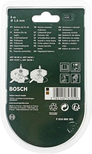BOSCH ART 24 27 30 30-36 LI Strimmer Trimmer Cutting Line Spool Feed 6m 1.6mm  - Picture 3 of 3
