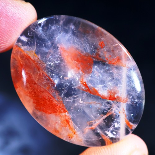 GROSSHANDEL MENGE RIESIGER NATÜRLICHER ROTER FEUERQUARZ OVAL CABOCHON EDELSTEIN AD- - Bild 17 von 21