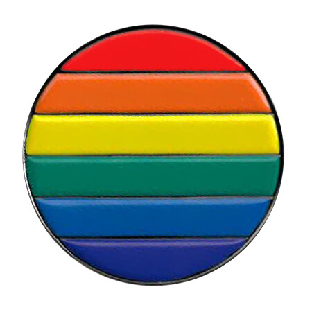 Runde Regenbogen bunt, matt Stewart Kunstwerk Sammlerstück Brosche Revers Emaille Pin - Bild 1 von 1