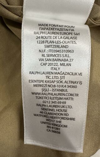 Blusa Top Lauren Ralph Lauren Para Mujer S Tostado Cuentas Malla Forrada Sin Mangas $225 - Imagen 7 de 8