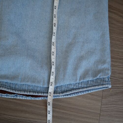 Vintage 90s Woolrich Womens Blanket Lined Shirt Jacket Medium M Blue Denim - Picture 7 of 8