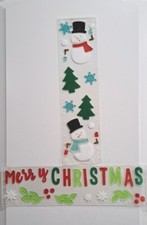 NEW Merry Christmas And Snowman Windows Gel Clings Stickers Decor LARGE Winter 