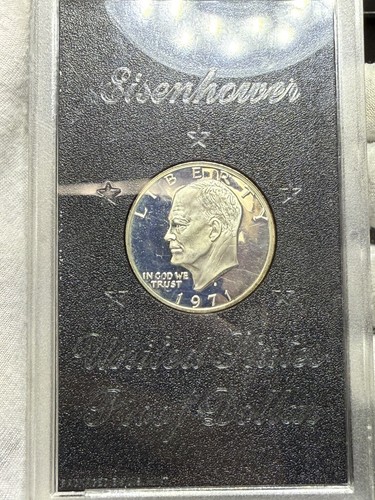 1971-S Eisenhower Silver Dollar Proof Cameo in US Mint Holder (senza scatola)