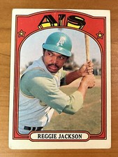 1972 Topps Reggie Jackson Oakland Athletics #435 Baseball Card