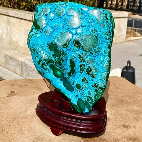 9.66LB Natural polyophthalmic Silicon malachite crystal gloss mineral specimen - 第 4/14 張圖片