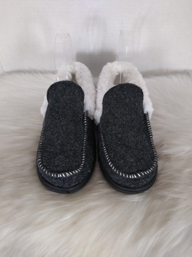 Lucky Brand Women's Slippers Moccasin Size 6 Faux Wool Comfort Flat Gray - Picture 3 of 11