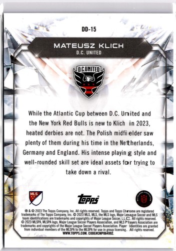 2023 Topps Chrom MLS Derby Diamonds Aqua Refraktor 1-20 (Komplettieren Sie Ihr Set)/99 - Bild 17 von 19