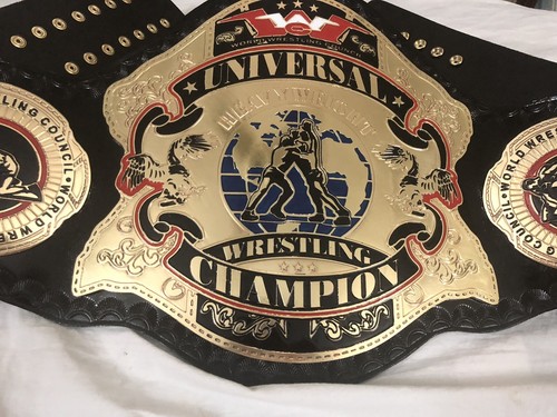 WWC UNIVERSAL HEAVY WEIGHT CHAMPION REPLICA GÜRTEL 4MM DICKE MESSINGPLATTEN - Bild 6 von 11