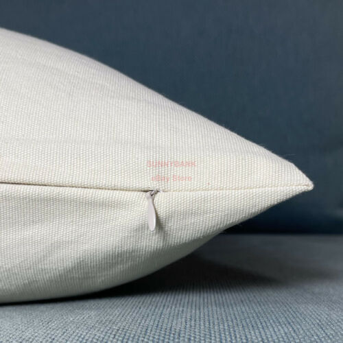 Plain Solid Colour Cushion Cover 100% Cotton Covers Canvas Throw Pillow Case - Picture 39 of 39