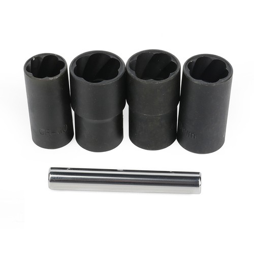 Twist Socket Wheel Lock Nut 1/2” Drive 17 19 21 22mm Removal Extractor Tool Set - Picture 5 of 24