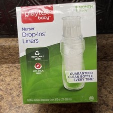 Playtex Drop-ins Nurser Bottles Liners 8-10oz 150 Count, New Sealed