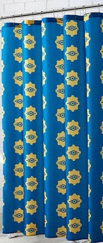 Fallout Vault Tec Logo Shower Curtain 71x72 Official Bethesda NEW - Picture 3 of 4