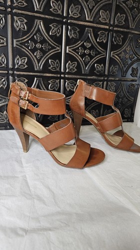 LIZ CLAIBORNE High Heels Womens Sandals Cognac Size 6 1/2 M