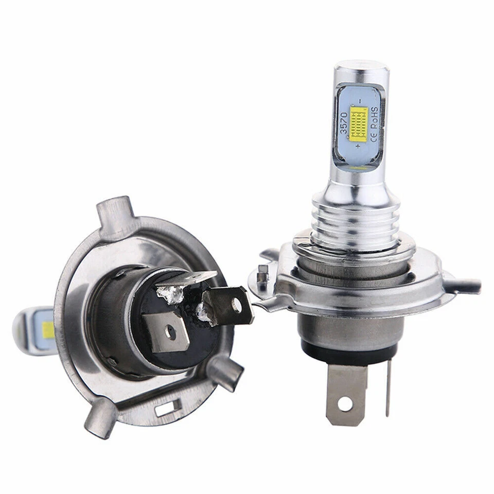 2X 6000k H4 100W Blanco LED Faros Bombillas Para ARCTIC CAT WILDCAT TRAIL 700 Foto 3 de 4