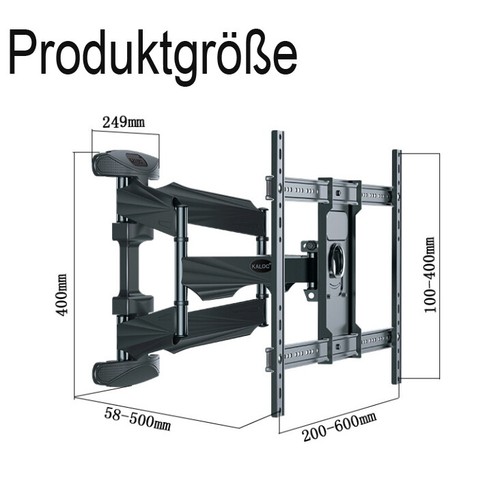 TV Wandhalterung LED LCD 40 – 85 Zoll schwenkbar Wandhalter Fernseher neigbar - Bild 10 von 13
