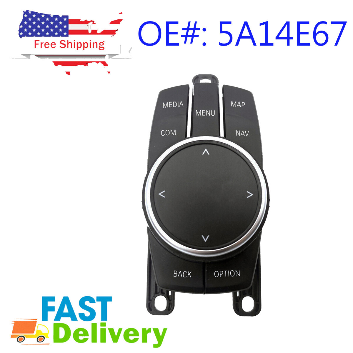 FOR BMW Boost Push Button Navigation Media Switch Controller
